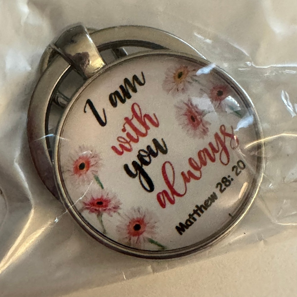 I Am With You Always Keychain‎ Floral Matthew 28:20 Religious